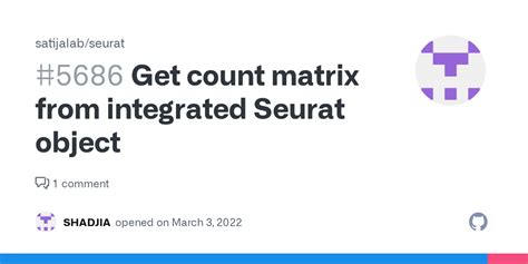 Seurat Standard Worflow. . Get count matrix from seurat object